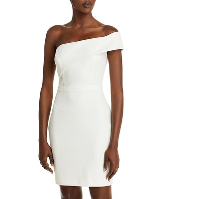 Женское белое коктейльное платье-футляр из крепа для подводного плавания Aqua Womens 10 BHFO 5440