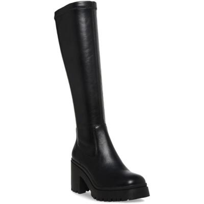 Aqua College Womens Ria Black Knee-High Boots Shoes 7.5 Medium (B,M) BHFO 9975