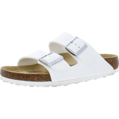 

Birkenstock Womens Arizona White Faux Leather Footbed Sandals Shoes 37 BHFO 3628, White birko-flor