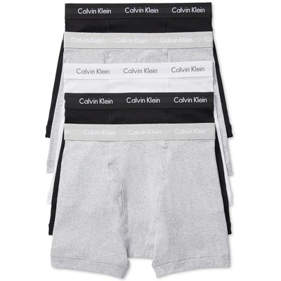 

Calvin Klein Мужские черные трусы-боксеры классического кроя (5 шт.),  28-30 BHFO 7501, Black/black/white/grey/grey