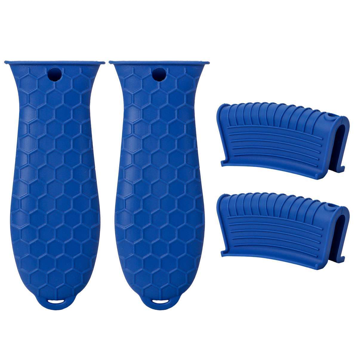 4PCS Pot Holder Cast Iron Hot Skillet Silicone Handle Cover Potholder Pan Sleeve