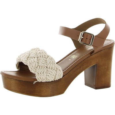 

Женские сандалии на платформе Jump For Joy Seychelles 7 Medium (B,M) BHFO 0818, Natural macrame/cognac leather