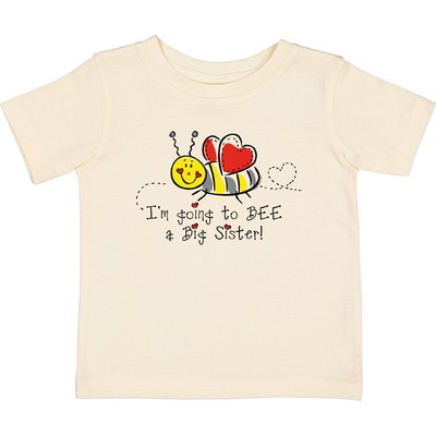 Inktastic Bee Future Big Sister Baby T-Shirt Be Cute Cartoon Sibling Idea Reveal