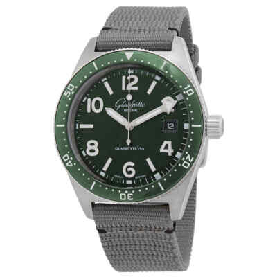 Мужские часы Glashutte Original SeaQ с автоматическим зеленым циферблатом 1-39-11-13-83-08