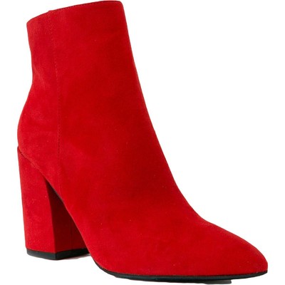 Sugar Womens SGREVVIE Red Zipper Ankle Boots Shoes 9.5 Medium (B,M) BHFO 4992