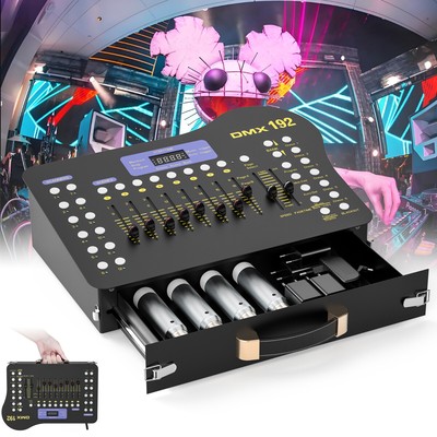 DMX 512 Operator 192 Channels DJ Light Stage Performance MIDI Controller Console