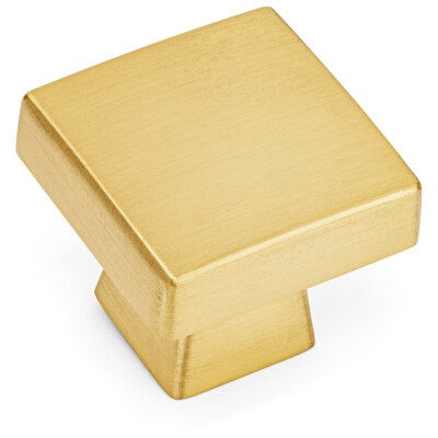Cosmas Cabinet Hardware Brushed Brass Square Cabinet Knob #5233BB