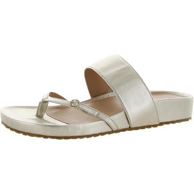 Женские босоножки-стринги Cole Haan Milani серебристого цвета, размер 9,5, средний (B,M), BHFO 8406