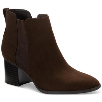 Style & Co. Женские коричневые ботильоны Aloraa Shoes 9 среднего размера (B,M) BHFO 6517