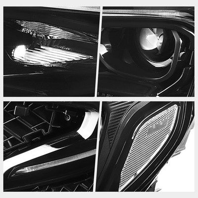 For 18-21 GMC Terrain Factory Style HID Projector Headlights Lamp Assembly Black