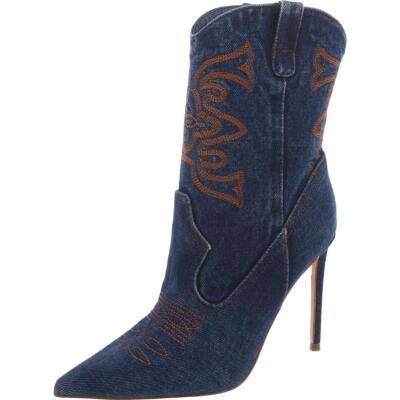 Steve Madden/ женские джинсовые ботильоны-пинетки с острым носком от Venezia Denim; обувь BHFO 4607