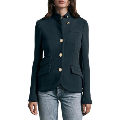 Rag & Bone Womens Slade Black Solid Wool Collarless Blazer 0 BHFO 6360