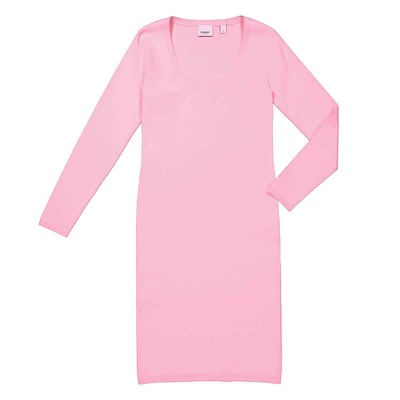 BURBERRY BURBERRY LADIES DORIT FITTED KNIT DRESS IN ORCHID PINK