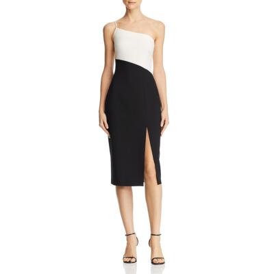 

Коктейльное платье с цветными блоками на одно плечо Likely Womens Cassidy B/W  BHFO 5162, Black-white