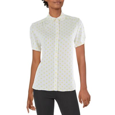 

Женская рубашка на пуговицах с острым воротником в горошек Anne Klein BHFO 8165