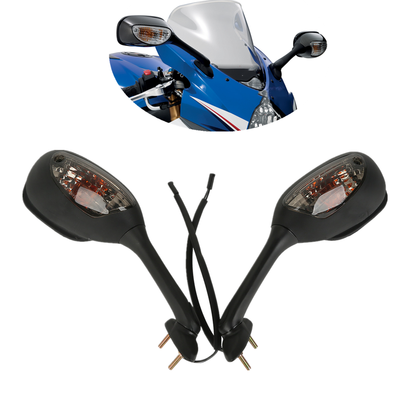 Rearview Mirrors w/ Turn Signal Fit For Suzuki GSXR 1000 GSX