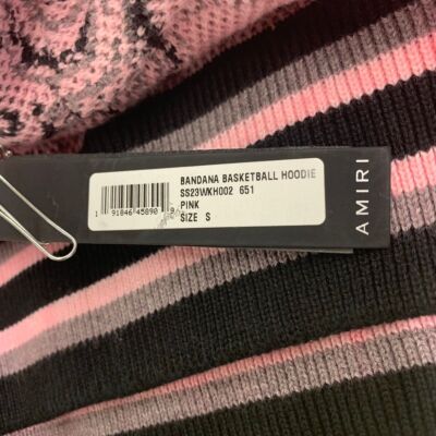 Pre-owned Amiri Bandana Basketball Hoodie Women's Size Small Pink
