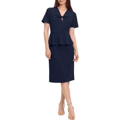 

Женское офисное деловое платье с баской Maggy London BHFO 8662