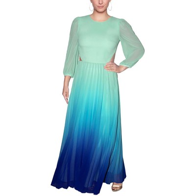 

Rachel Rachel Roy Женское синее вечернее платье с длинным вырезом и омбре  BHFO 7466, Blue ombre