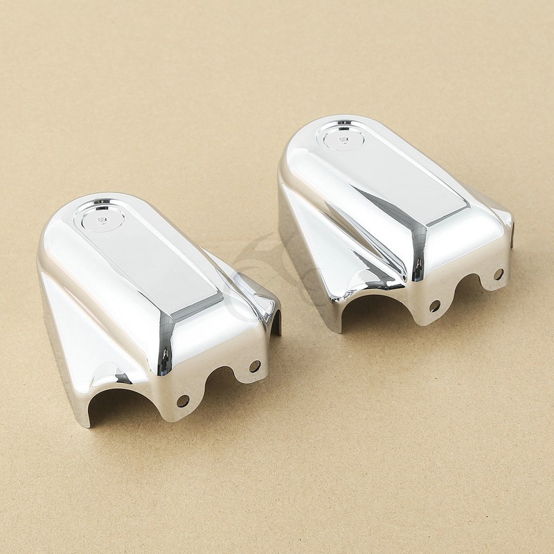 Chrome Bar Rear Axle Covers For Harley Davidson Softail Deluxe FLST