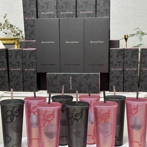 その他 Tumbler blackpink x starbucks original Starbucks X Blackpink Group Cooperation Pink&Black Cup Tumbler