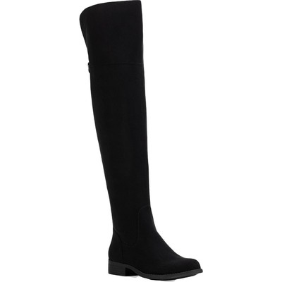 

Черные ботфорты Sun + Stone Womens Allicce 6 Medium (B,M) BHFO 5825, Black microsuede