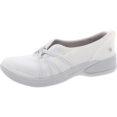 Bzees Womens Niche White Slip-On Sneakers Shoes 6.5 Medium (B,M) BHFO 6089