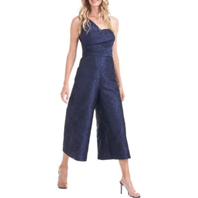 

Kay Unger New York Женский укороченный жаккардовый комбинезон Pandora Navy  BHFO 5359, Midnight