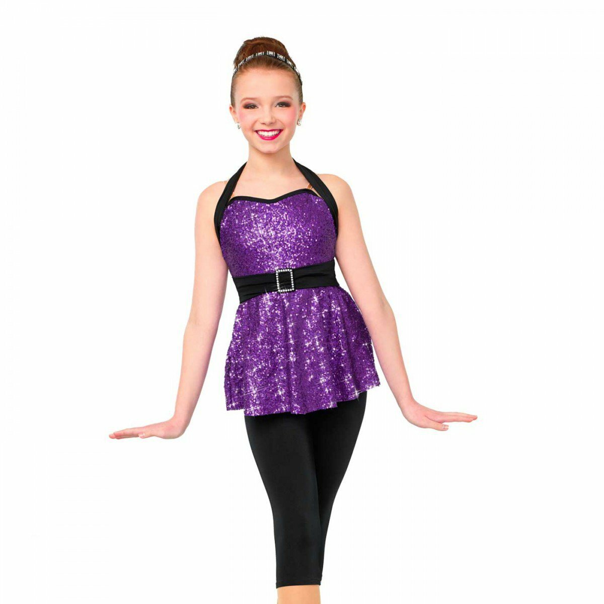 Dance Costume L/XL Child or LA Purple or Blue Jazz Sequin Tap TRIO Competition