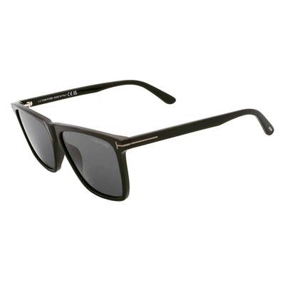 Pre-owned Tom Ford Fletcher Smoke Browline Men's Sunglasses Ft0832-n 01a 59 Ft0832-n 01a In Gray