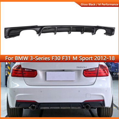 Car Rear Bumper Diffuser Lip Spoiler For BMW 325i 335i F30 F31 M Sport 2012-2018