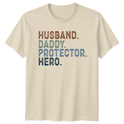 Camiseta Husband Daddy Protector Hero, regalo del día del padre, hombre mujer
