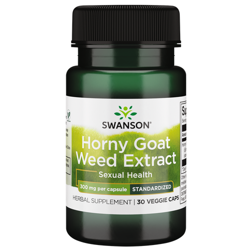 Экстракт травы рогатого козла Swanson Maximum Potency 300 мг, 30 растительных капсул