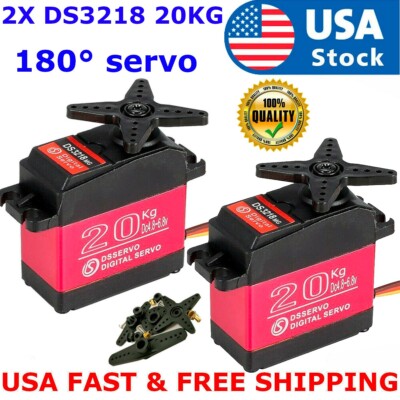 2X RC Monster DS3218MG 20kg 180° Metal Gear Digital Steering Servo for Car Boat