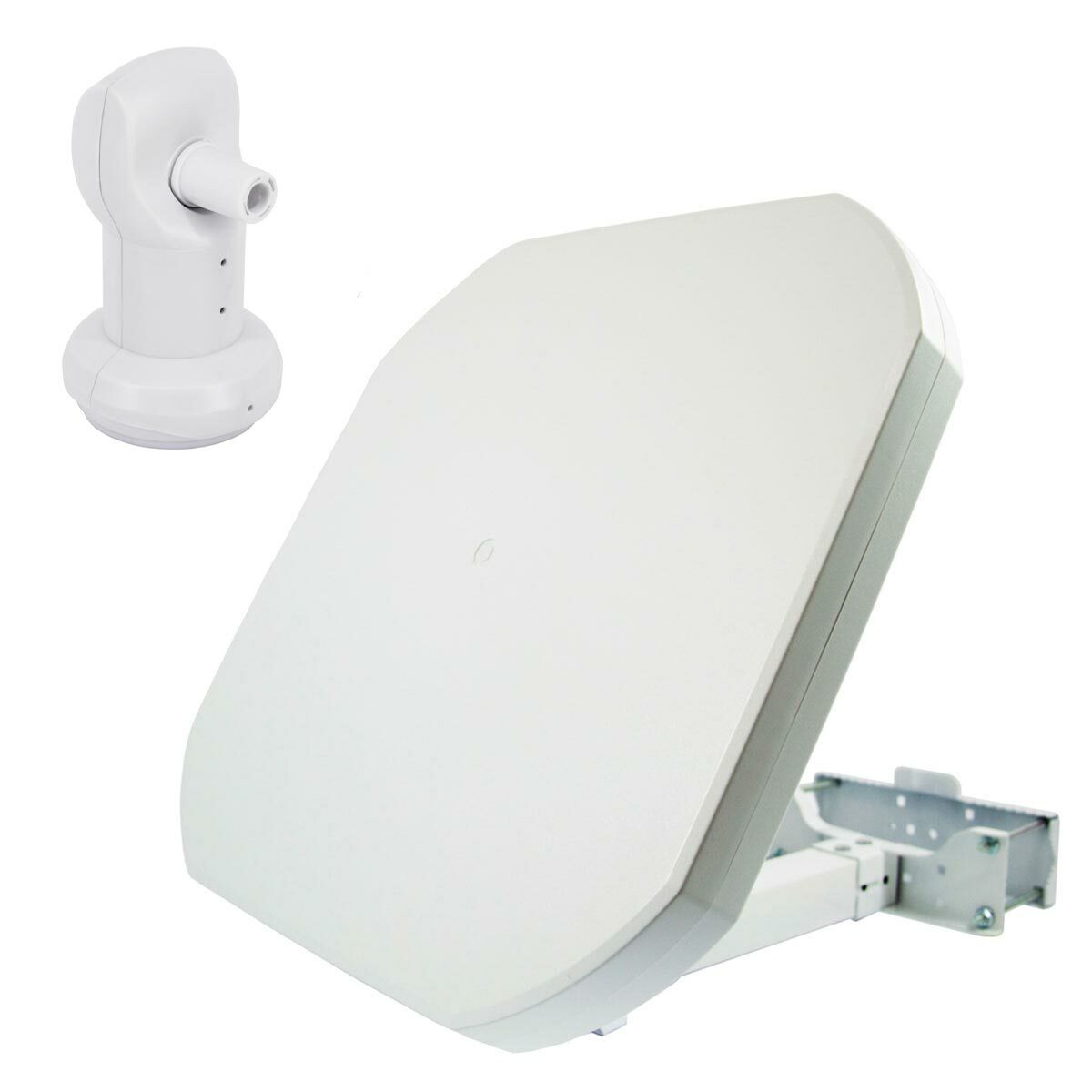 PremiumX SAT Flachantenne Single LNB Satellitenanlage 1 Teilnehmer 4K UHD FullHD