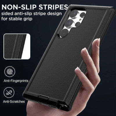 For Samsung Galaxy S24 S23 FE S22 S21 S20 Ultra Case Heavy Duty Shockproof Cover