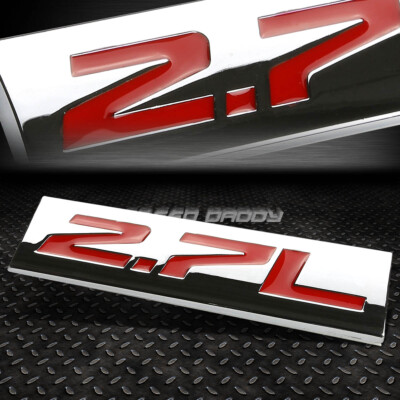 МЕТАЛЛИЧЕСКАЯ РЕШЕТКА БАГАЖНИКА ЭМБЛЕМА НАКЛЕЙКА С ЛОГОТИПОМ ЗНАЧОК ОТДЕЛКИ ПОЛИРОВАННЫЙ ХРОМ КРАСНЫЙ 2,7 л 2,7 Л