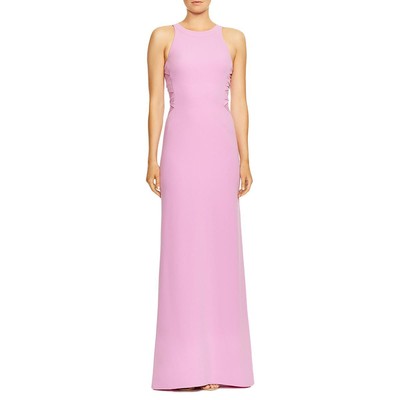 

Женское фиолетовое вечернее платье Halston Heritage с высоким воротом  BHFO 0735, Tulip