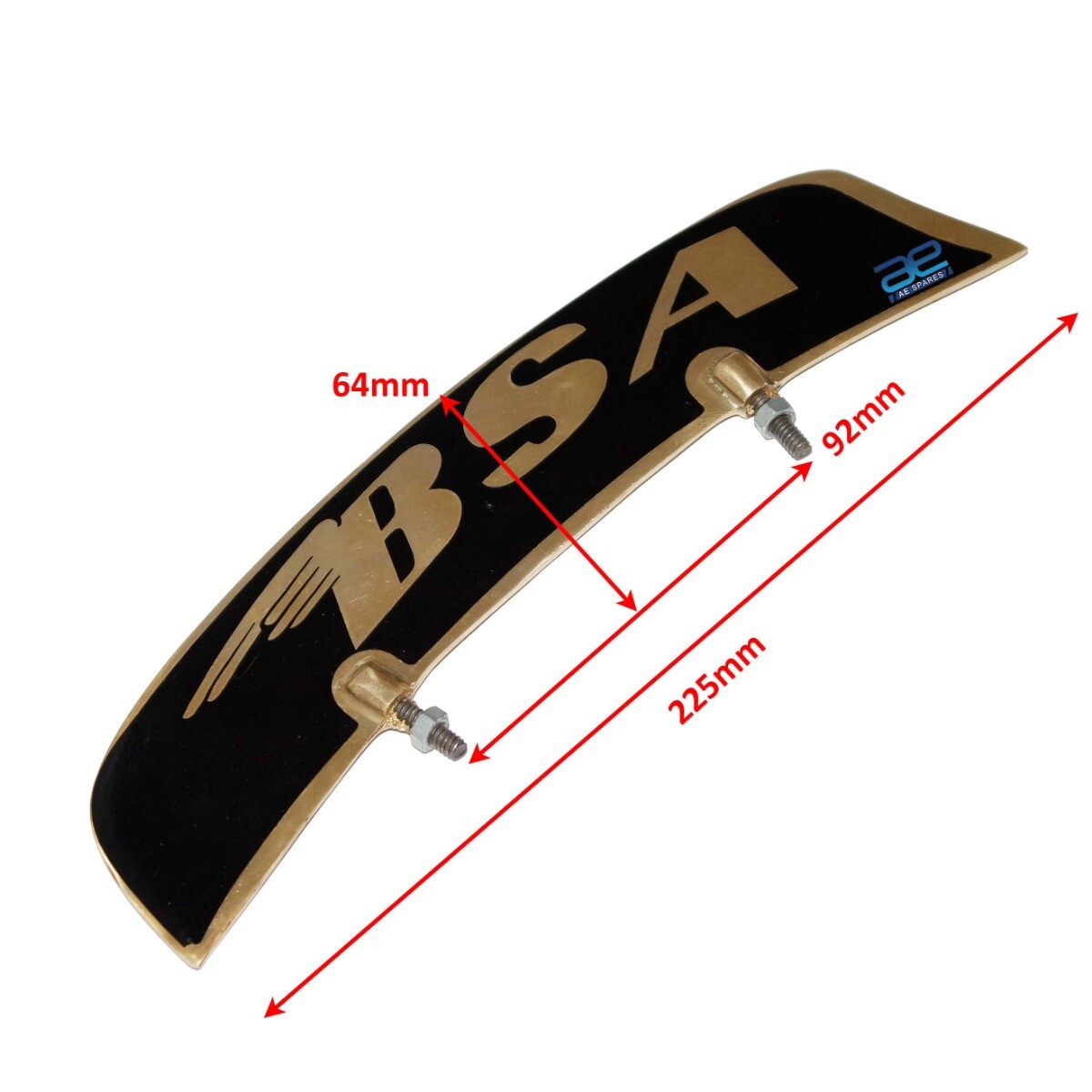 BSA All Model Motorcycles Front Mudguard Number Plate Brass  