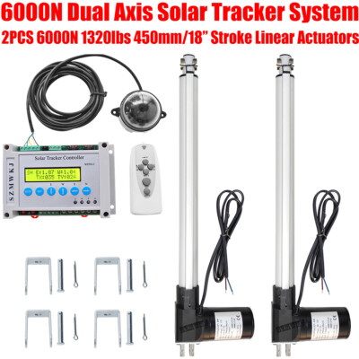 Complete 6000N Dual Axis Solar Tracker Kits Solar Panel Sunlight Tracking System