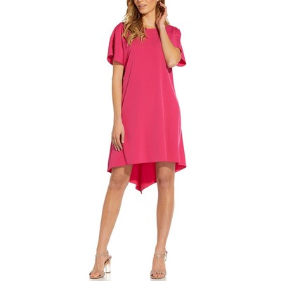 

Adrianna Papell Женское розовое коктейльное и вечернее платье миди хай-лоу  BHFO 4653, Super pink