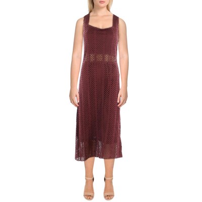 Женское коричневое длинное миди-платье без рукавов Lucy Paris Mia L BHFO 3891