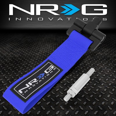 NRG TOW-130BL ДЛЯ 00-09 HONDA S2000 INSIGHT КОМПЛЕКТ ПЕРЕДНЕГО/ЗАДНЕГО БУКСИРОВОЧНОГО РЕМНЯ И БУКСИРНОГО КРЮКА