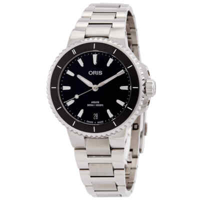 Oris Aquis Date Automatic Black Dial Ladies Watch 01 733 7792 4154-07 8 19 05P