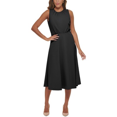 Женское черное платье миди без рукавов с открытой спиной Calvin Klein 16 BHFO 9233