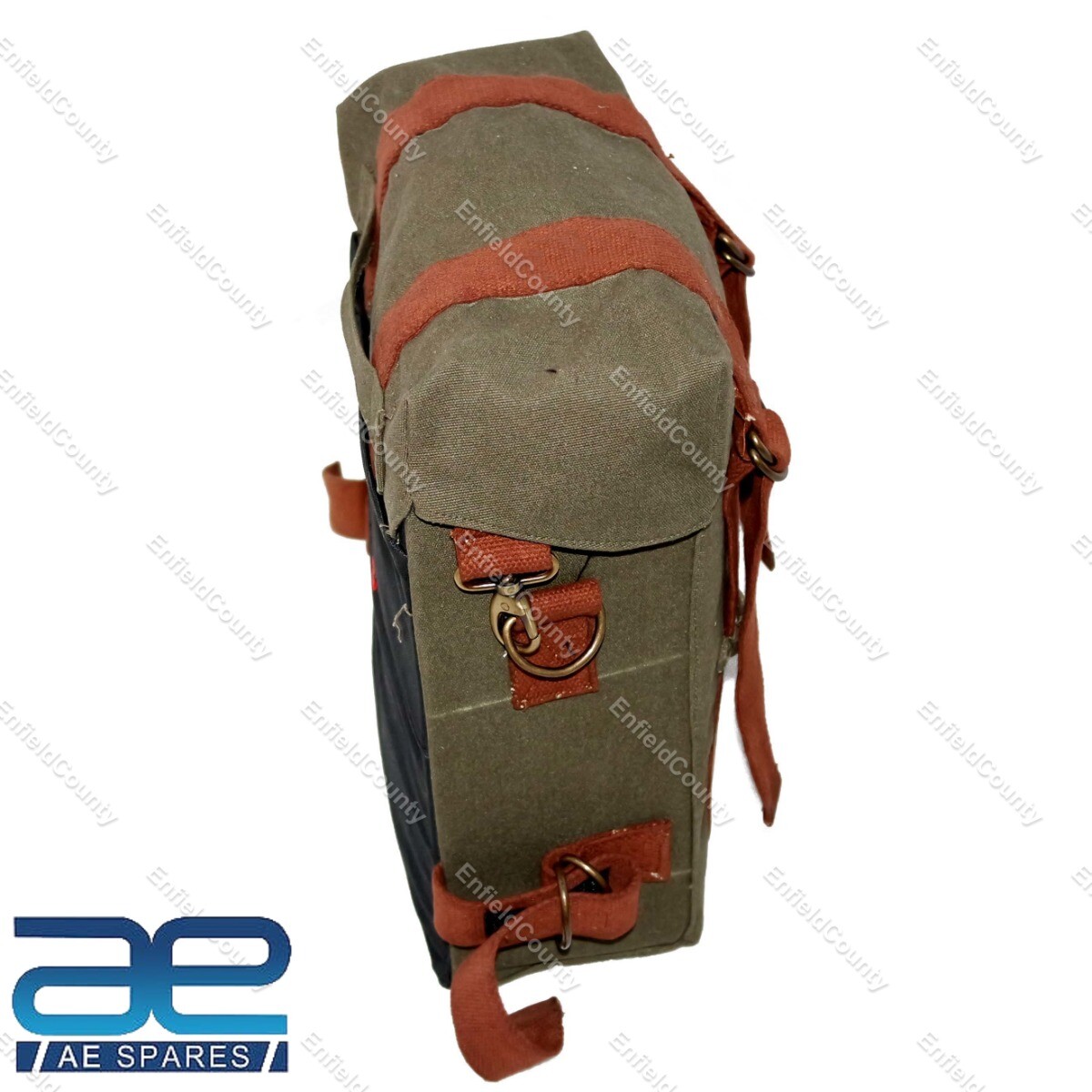 For Royal Enfield Classic 350 500 Military Pannier Set +Green Bags & Fitting  