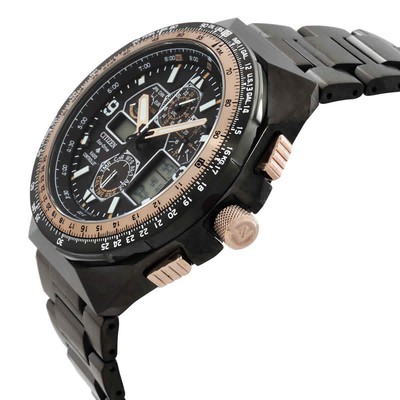 Pre-owned Citizen Promaster Skyhawk A-t Analog-digital Black Dial Men's Watch Jy8146-54e
