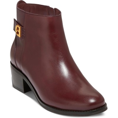 Женские ботильоны Cole Haan с пряжкой Holis, красные, 9,5 см, средний размер (B,M), BHFO 7645
