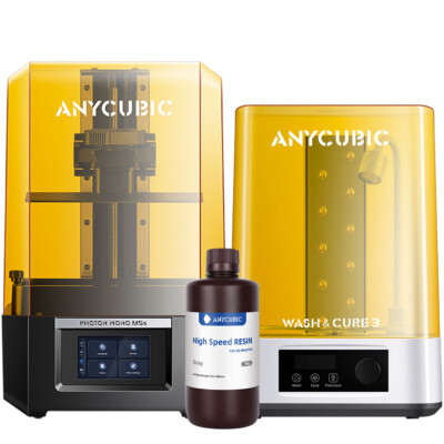 ANYCUBIC Photon M5s 12K HD LCD 3D Printer + Wash&Cure 3 & 1KG High Speed Resin