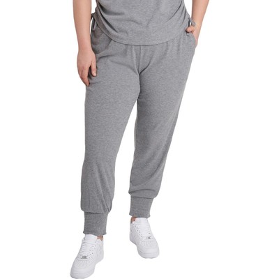 

1. Женские серые трикотажные брюки для бега до щиколотки State Plus  BHFO 7078, Medium heather grey